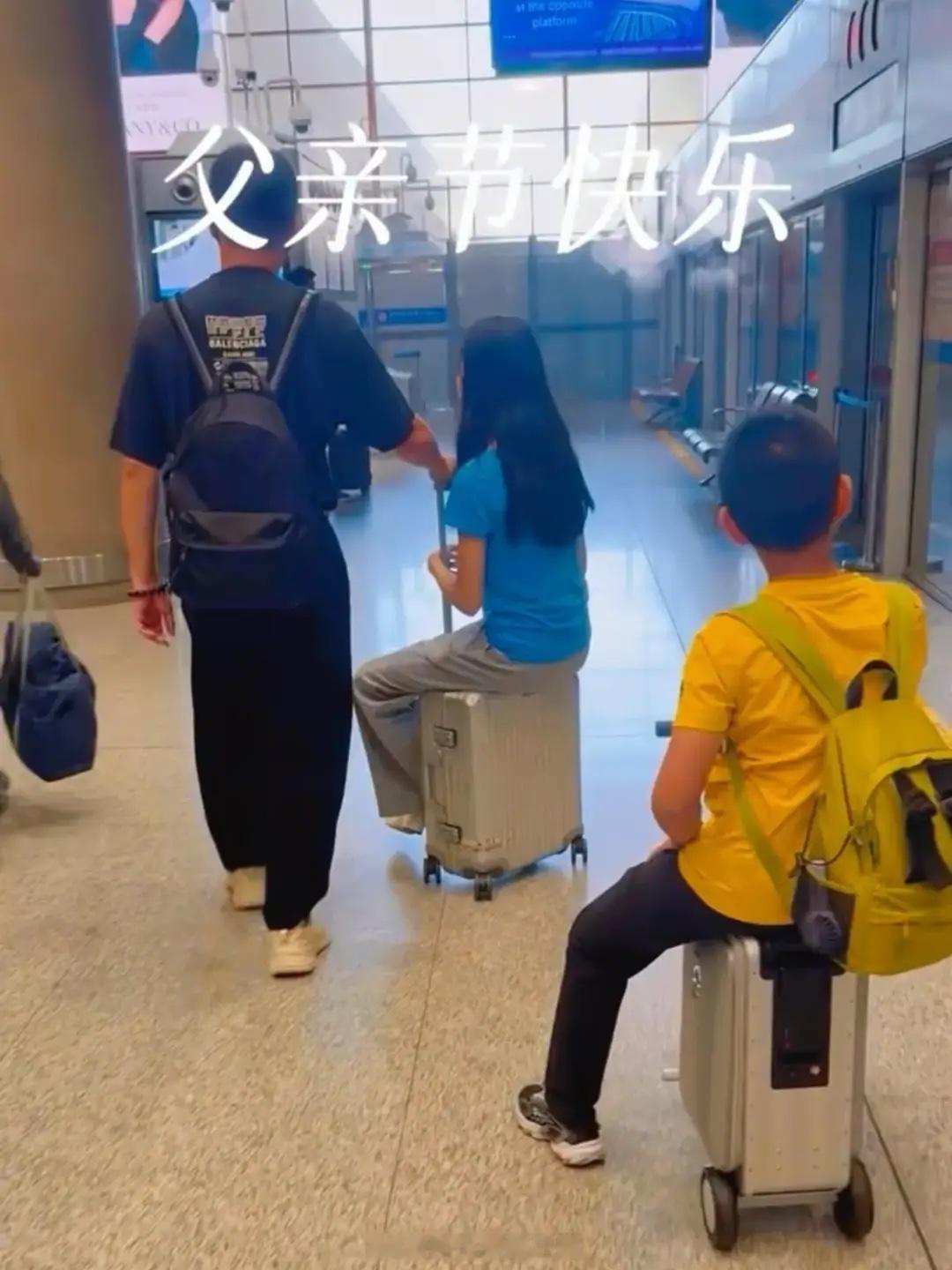 关悦晒家庭日常庆父亲节，佟大为获俩女儿送吻，画面尽显温馨幸福！ 
