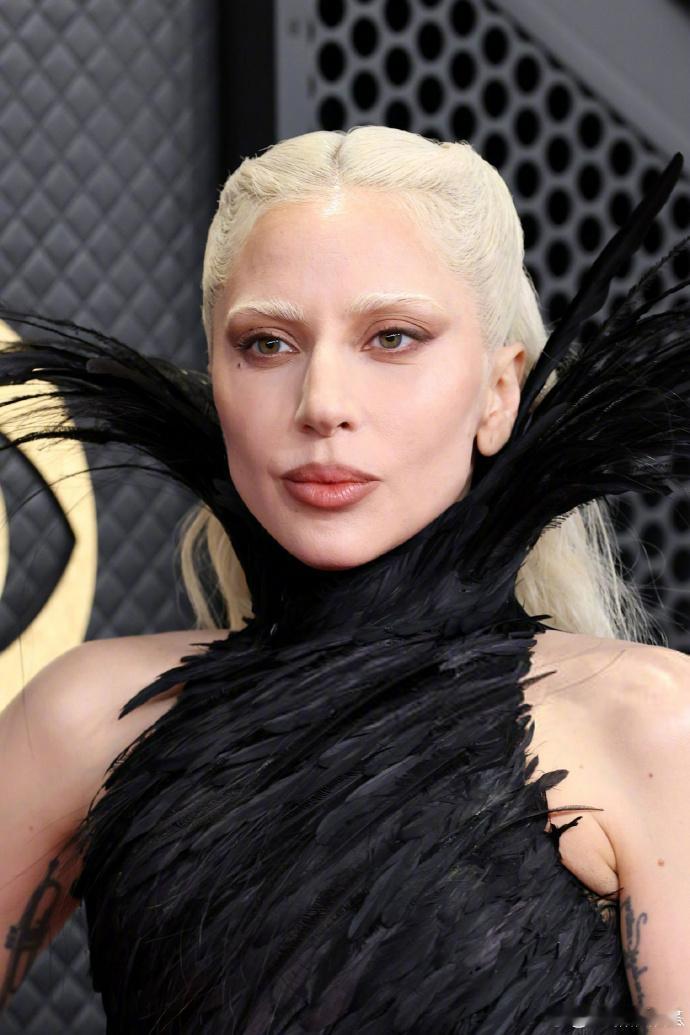 LadyGaga格莱美红毯造型LadyGaga白眉白发 2月2日，Lady Ga