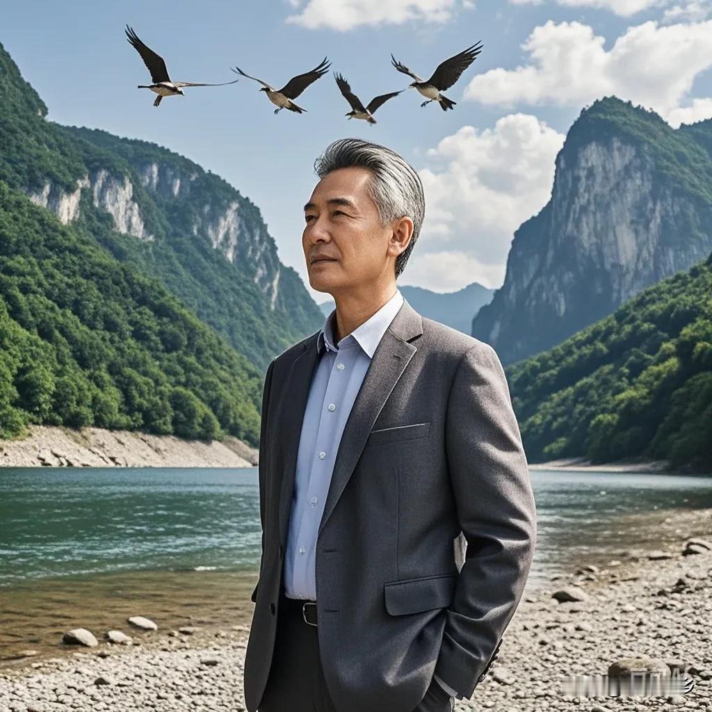 《山水人家》
屋后青山翠，白云绕山巅。
春暖百花放，深秋层林染。
门前碧波漾，小