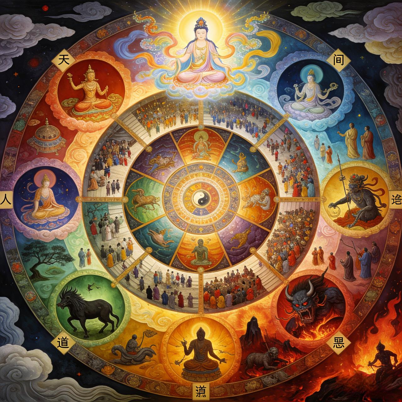 六道神魔，是地狱还是天堂，都取决于你自己

六道轮回就像一条大河，不会游泳的人，