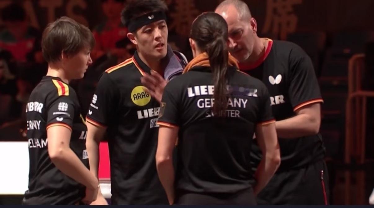 成都乒乓球混团世界杯铜牌争夺战，德国和韩国打满5场15局，最终德国8-7逆转韩国