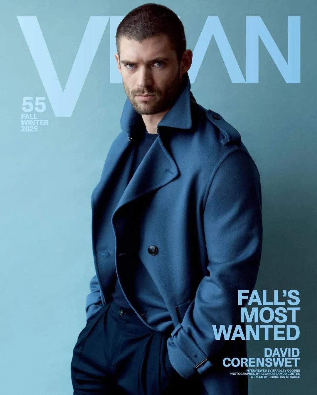 David Corenswet 登上了《V Man》2025年秋冬刊的封面，成为