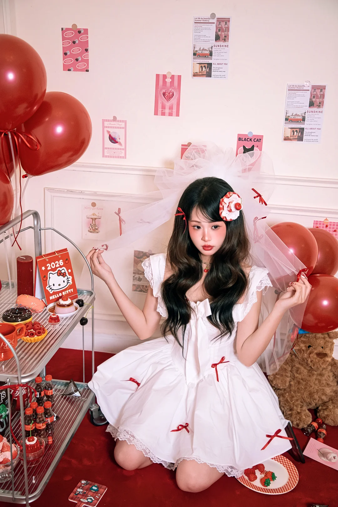 🧧🎂生日写真｜甜妹的生日当然要拍红色啦～