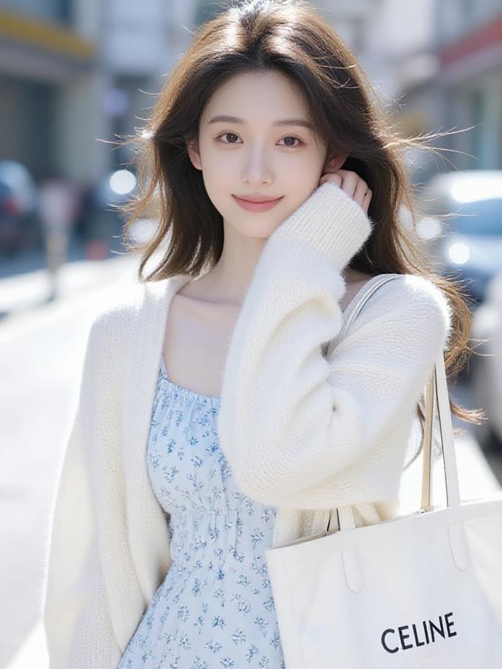 温柔甜美的街头穿搭，少女心满满！💕👗👜纯真少女感穿搭 活力少女感穿搭 甜美