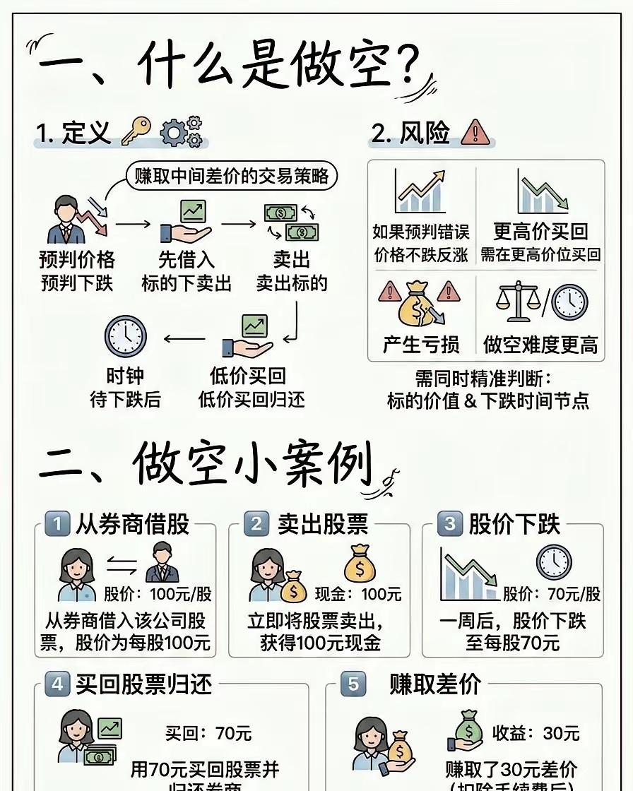 🔥一分钟了解做空
1️⃣什么是做空
2️⃣历史经典做空案例
3️⃣普通投资者可