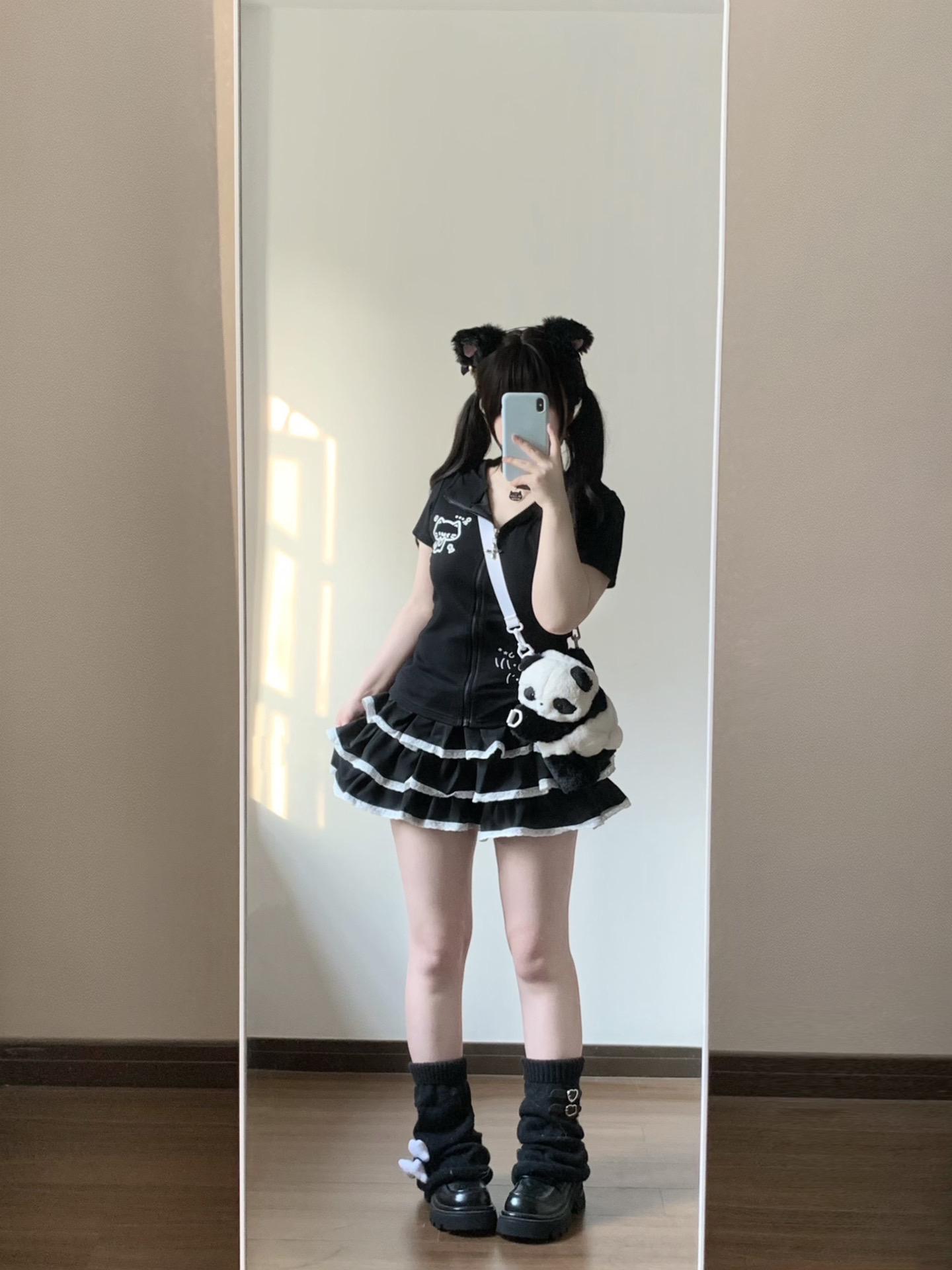 日系甜辣显瘦穿搭～