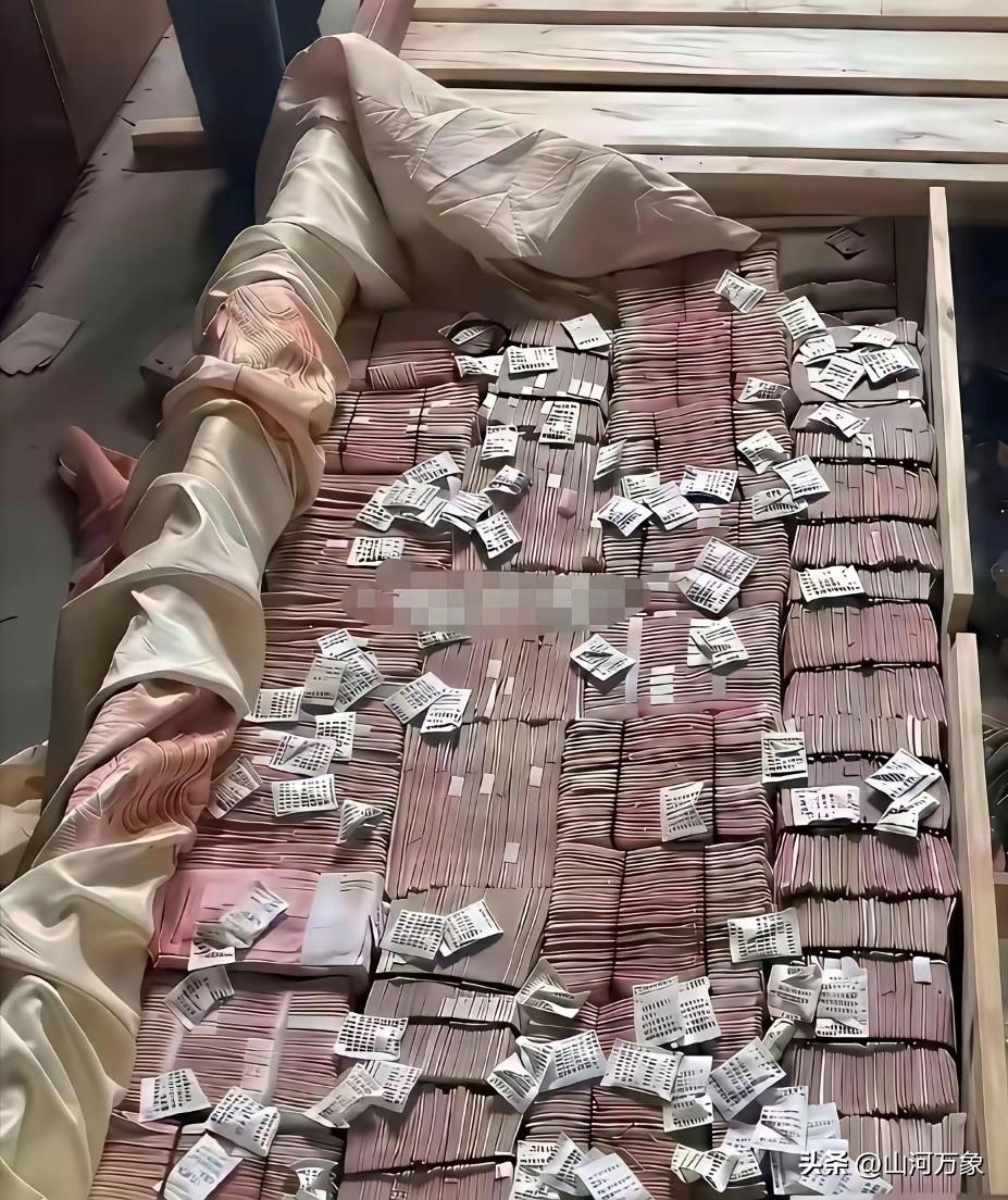 钱柜子里面，一包包白色的是什么东西？