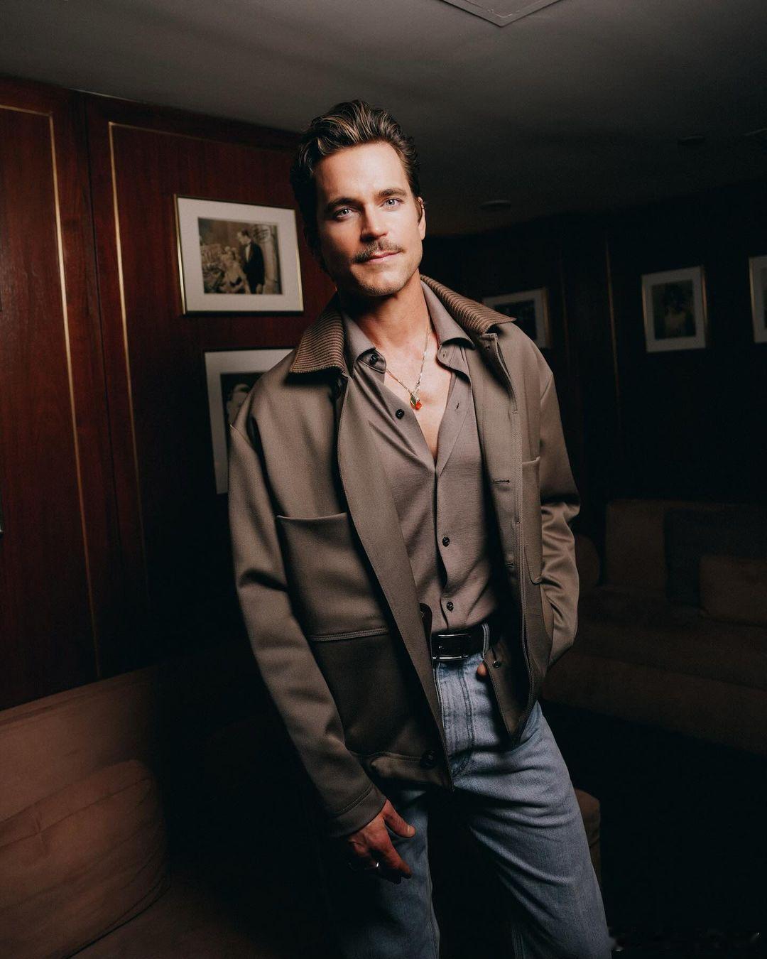 孔雀Matt Bomer参加TOD's秋冬服装秀组图。 ​​​