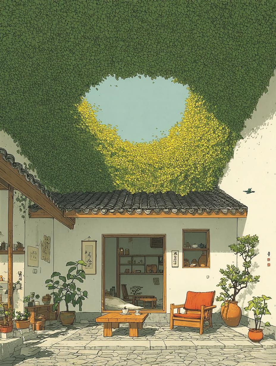 小时候不理解，
老人晒太阳一坐就是半天。
长大了才明白：
心之所想皆是过往，
目