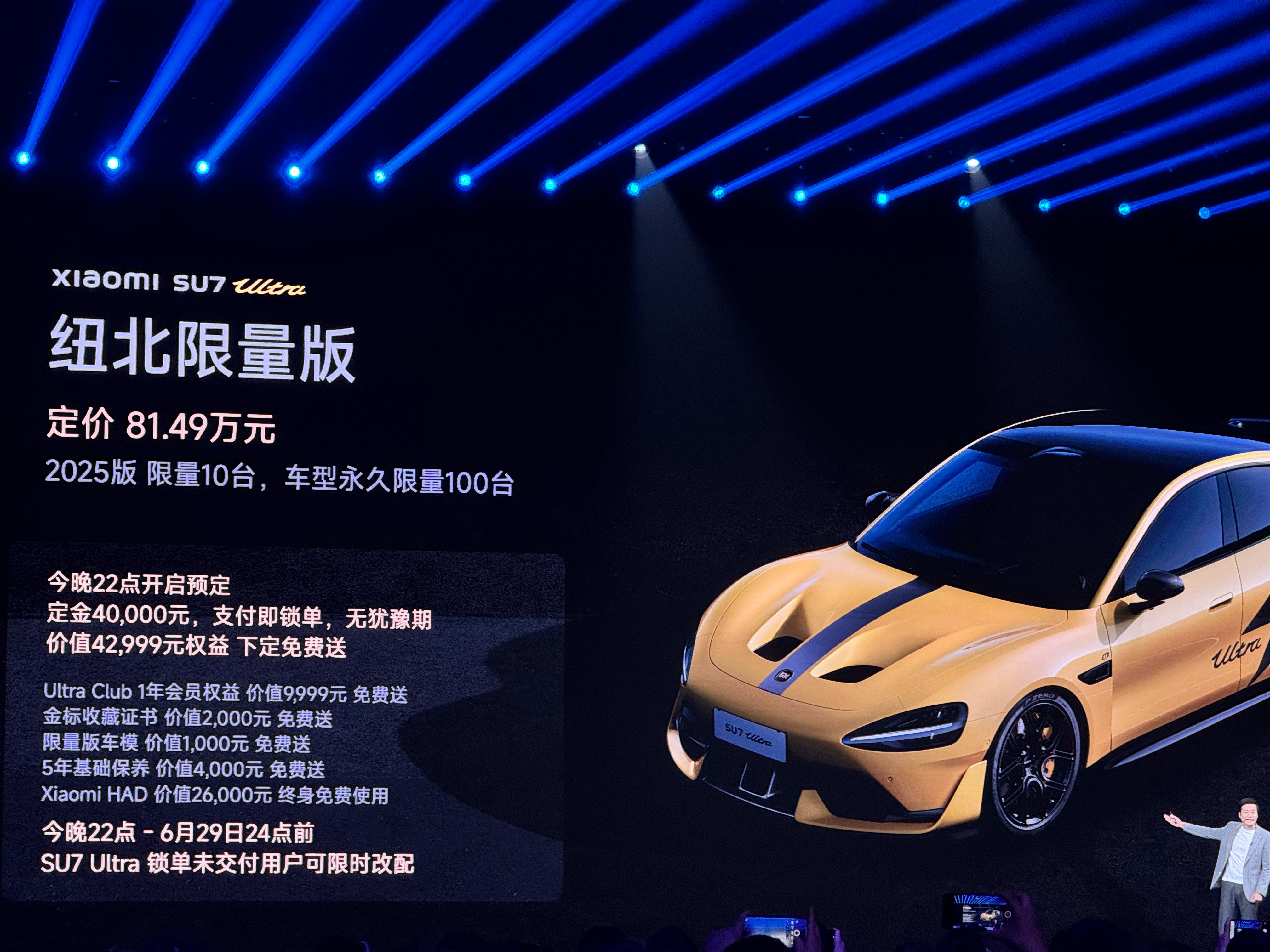 有没有大佬要冲小米SU7 Ultra纽北限量版的大佬，永久限量100台[哇] ​