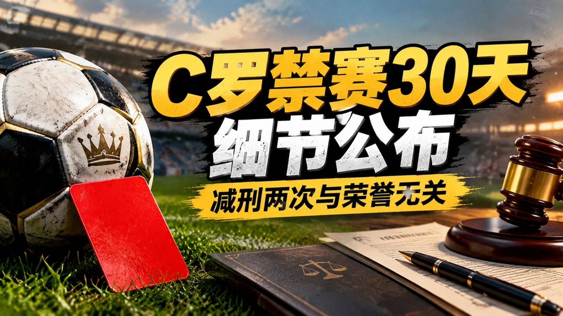 C罗禁赛30天细节公布，减刑两次与荣誉无关