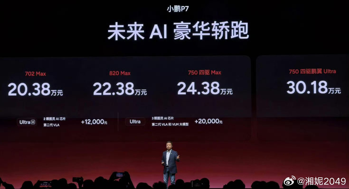 小鹏P7新色今日发布干到了20.38W🐮我是真觉得702MAX就很香！完全够用