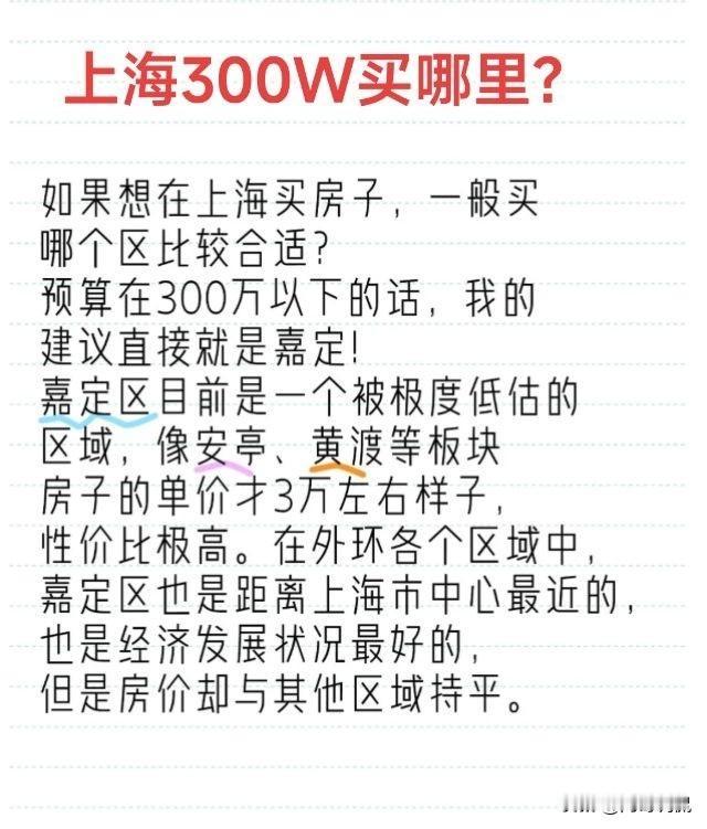 在上海，要是你手头有300万想买房的话，这预算算是中等偏下的。不同区域的房子价格