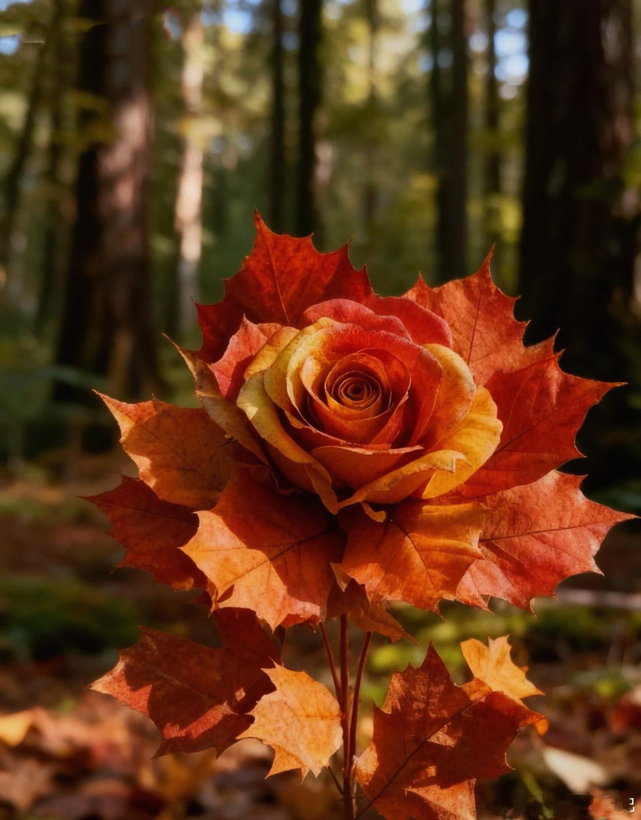 是谁捡到了秋天的第一朵落叶玫瑰🍁 ​​​