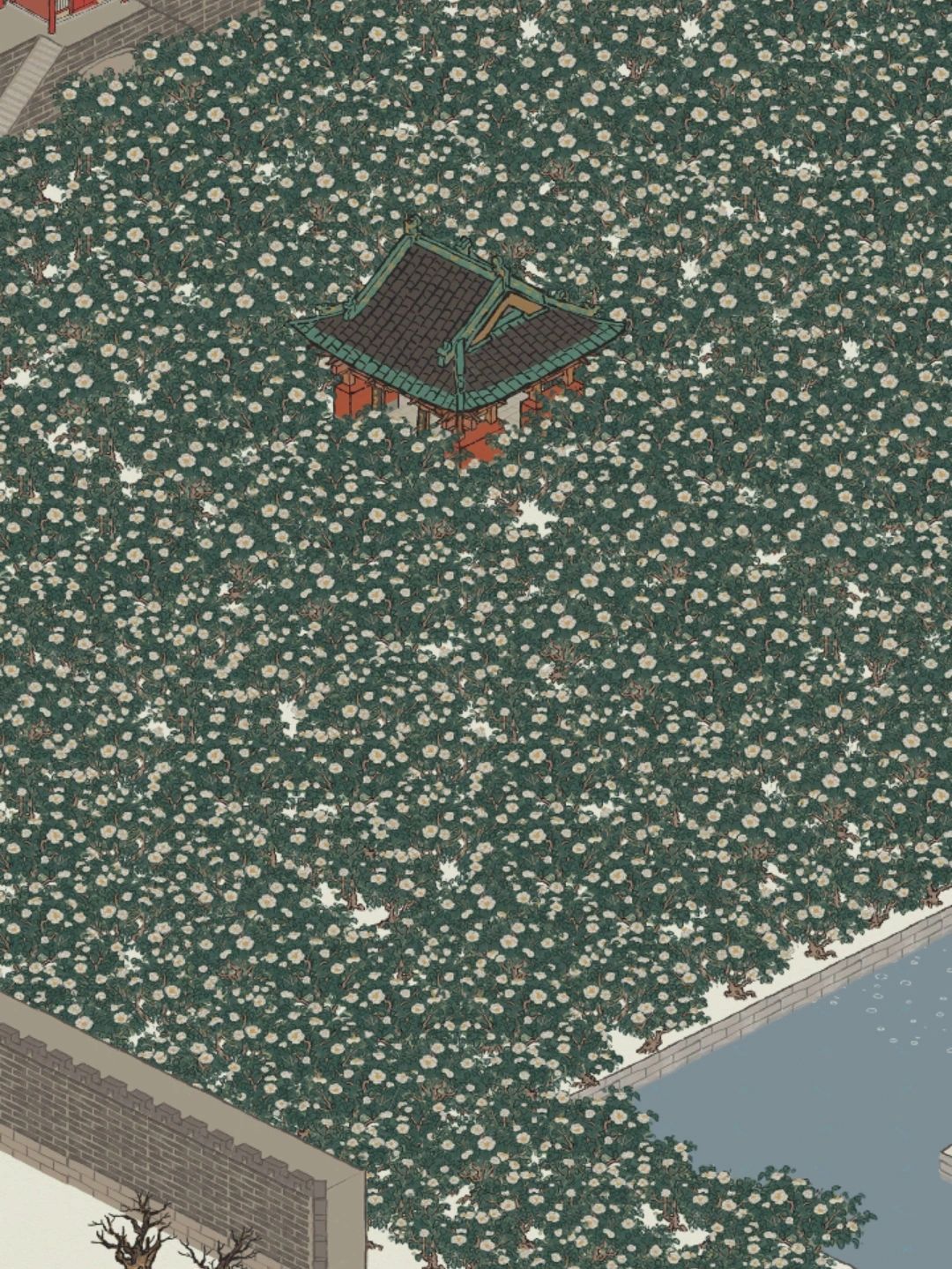 山茶花海[哇]#江南百景图# #游戏大赏# #定义我的专属高光# ​​​