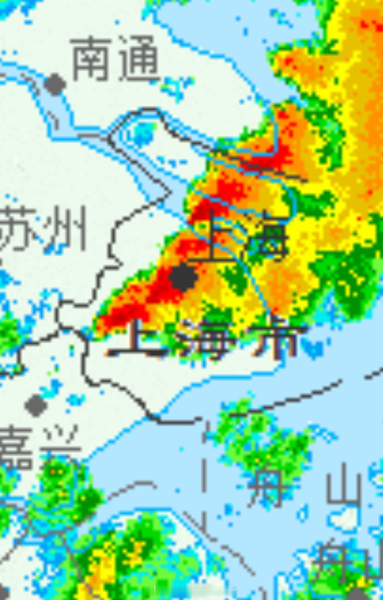 上海暴雨 上海市区正在遭遇红波暴雨中~ 
