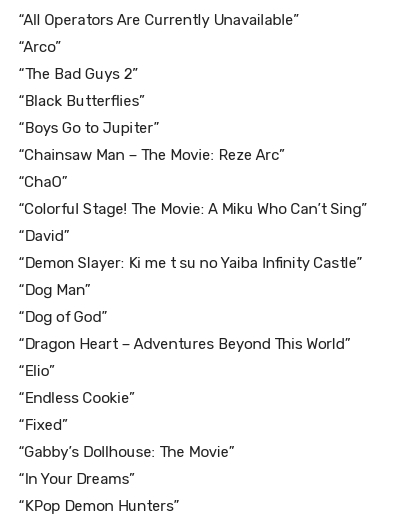 根据美国电影艺术学院公布的2026年奥斯卡最佳动画长片奖申报名单，《哪吒2》似乎