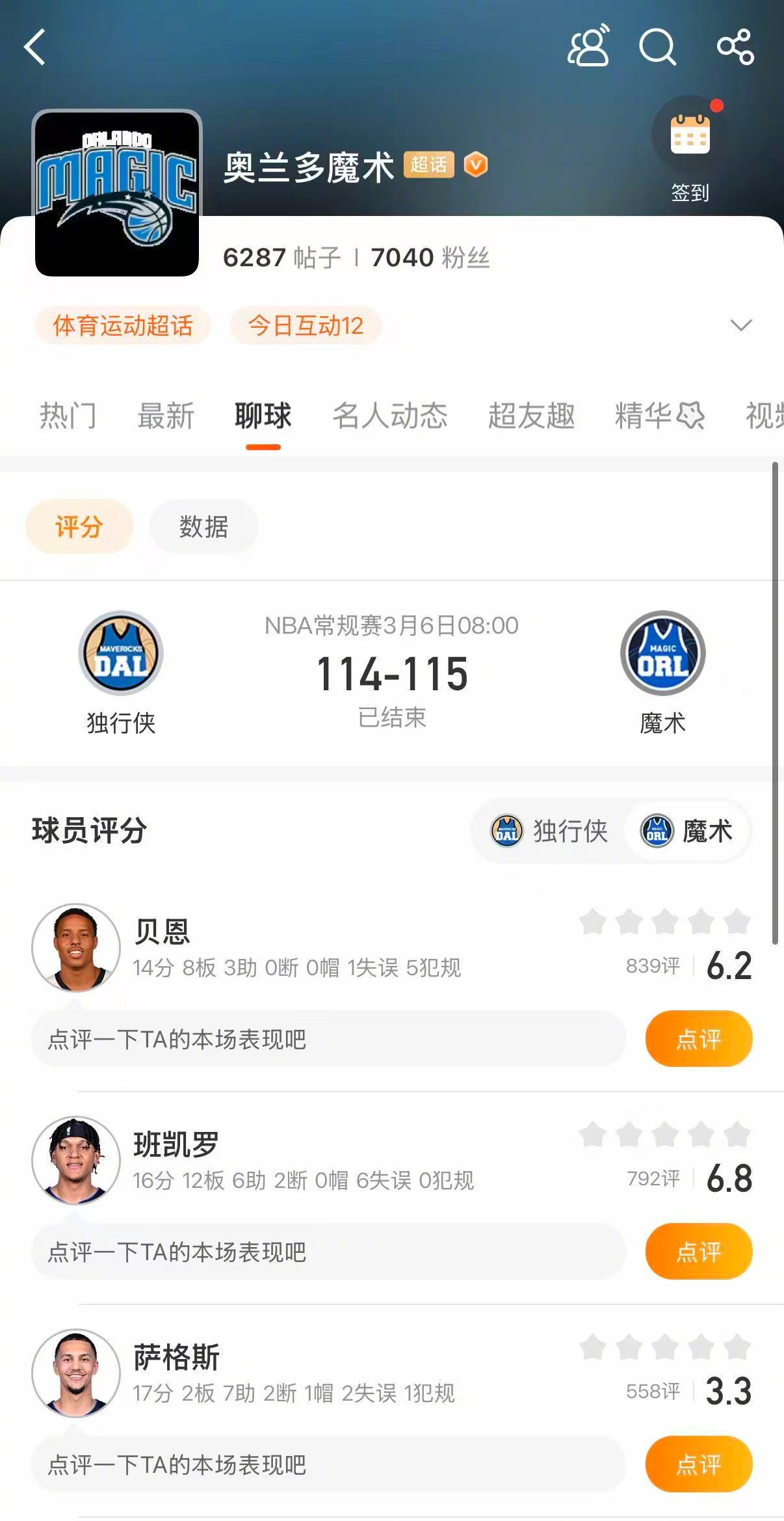 魔术准绝杀独行侠 绝杀！！！魔术115-114战胜独行侠，小卡特准绝杀比赛！！！