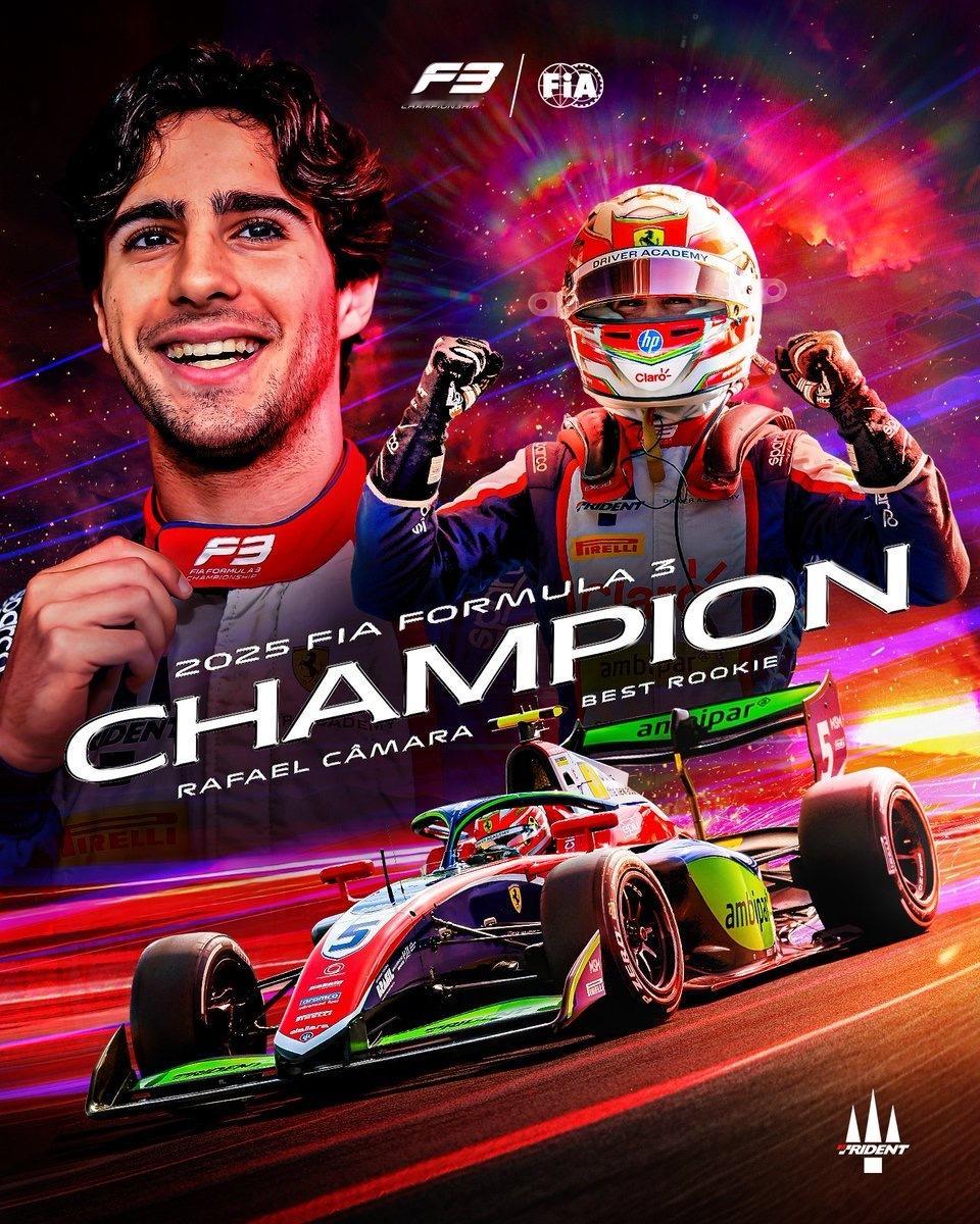 法拉利青训车手拉斐尔·卡马拉赢得2025年F3年度总冠军🏆F12025F1匈牙