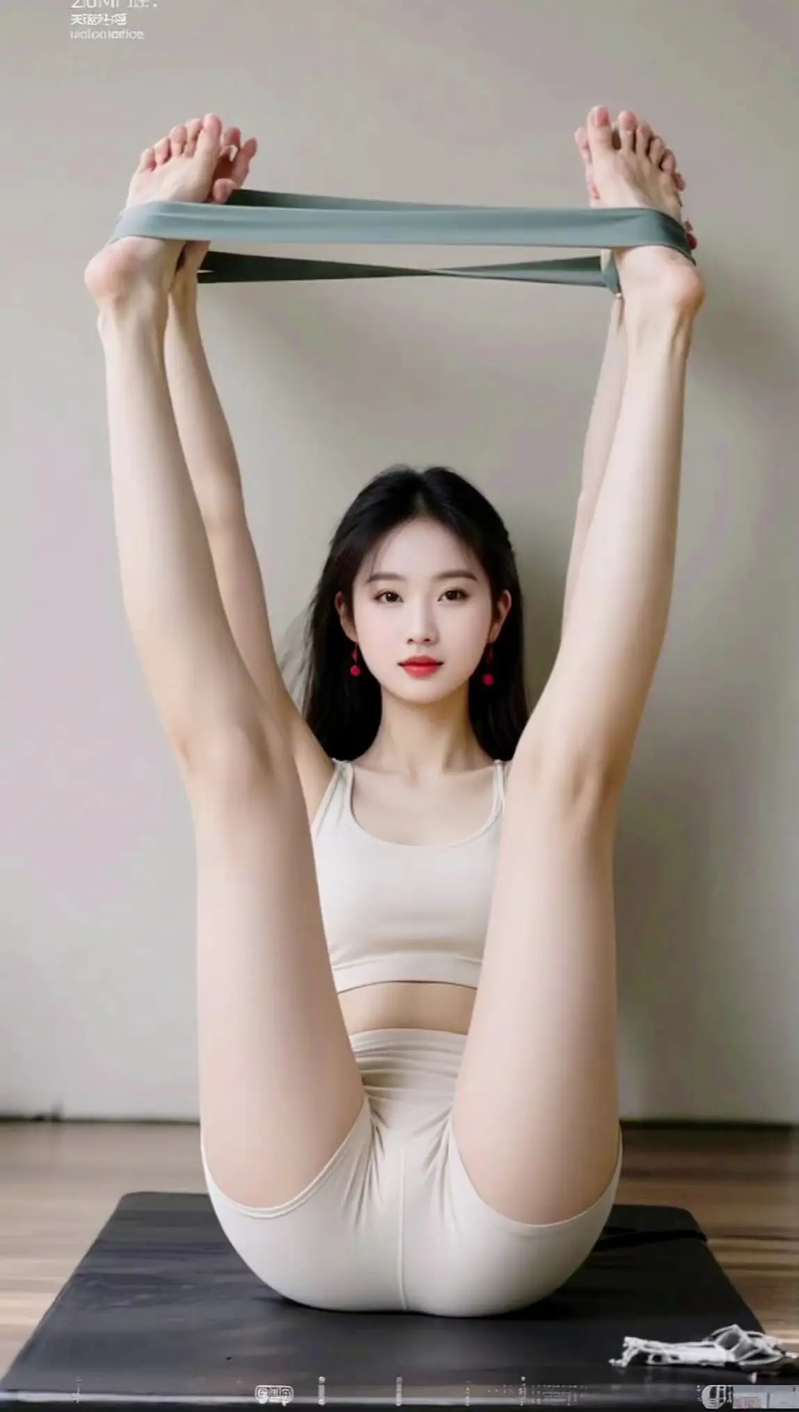 AI瑜伽写真 ai创作 百合花发夹 红色波点发饰 虞书欣同款白天鹅公主妆容教程