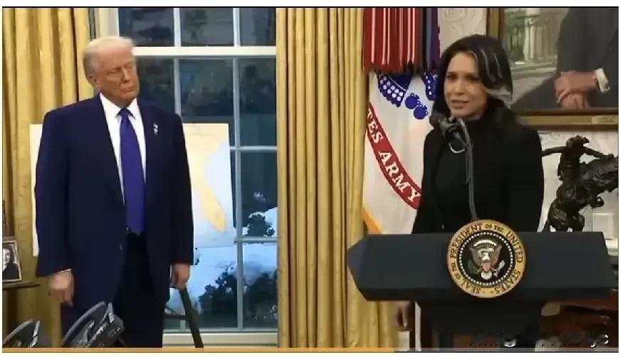 塔尔西·加巴德获任美国国家情报总监
她感言:
总统先生，首先也是最重要的，我只想