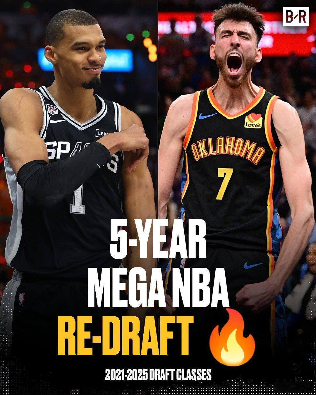 B/R  NBA五年超级选秀 👀如果把近五届新秀合并后重选，会是什么光景？选秀