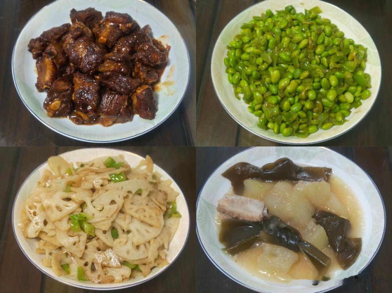 随手拍晚餐

今天出伏，南京天气晴好，白天最高温度34℃，体感闷热，外面太阳很晒