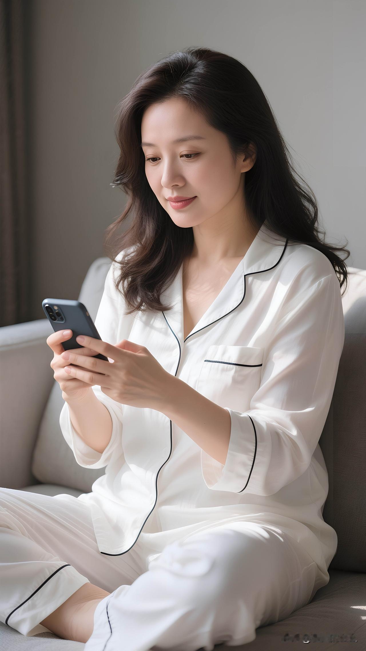 悠闲午后，白衣少女，静享时光