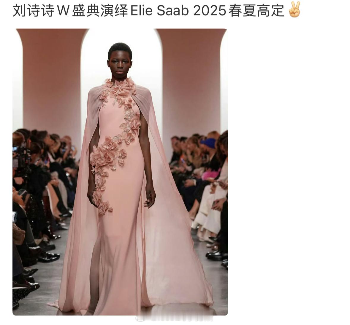 刘诗诗W盛典演绎Elie Saab 2025春夏高定，全场为数不多的顶级高定 ​