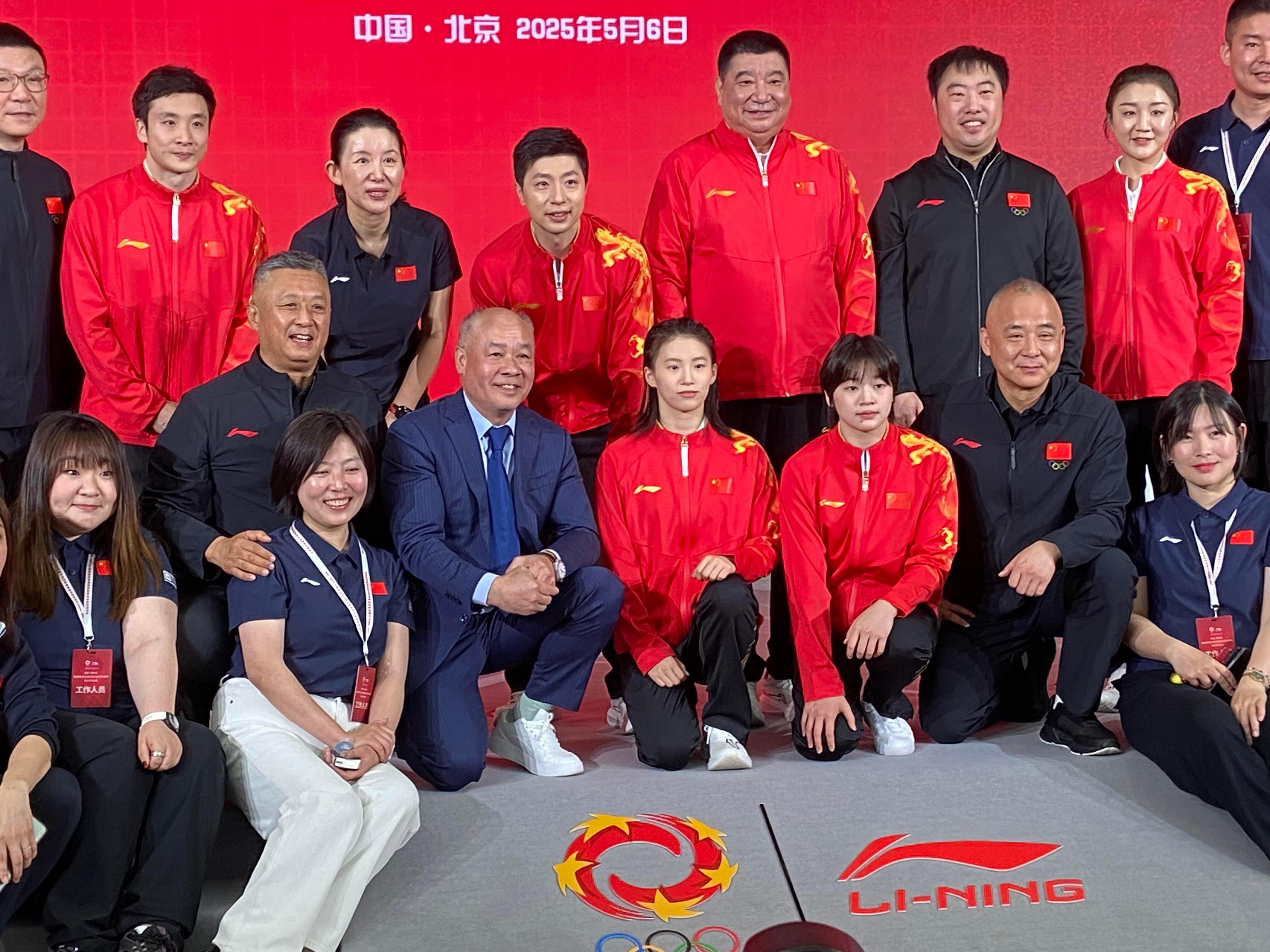 李宁 X 中国奥委会的合作发布仪式出席运动员有：马龙 陈梦 全红婵 陈芋汐 曹缘