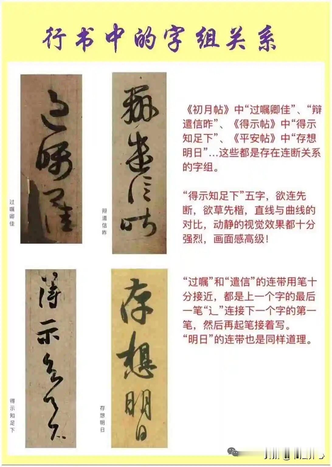 行书字组关系
