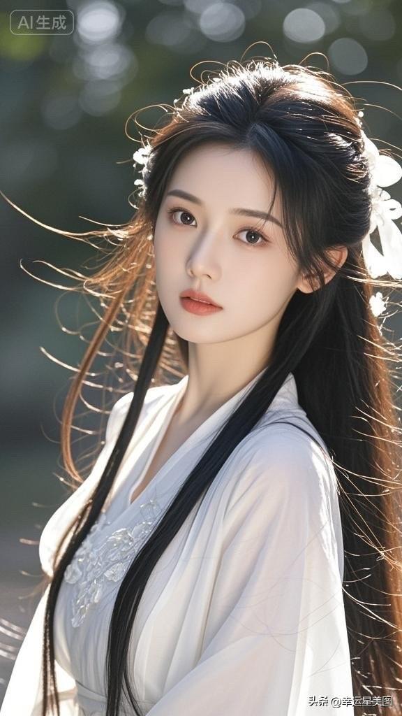 仙气飘飘的汉服少女，宛如画中人