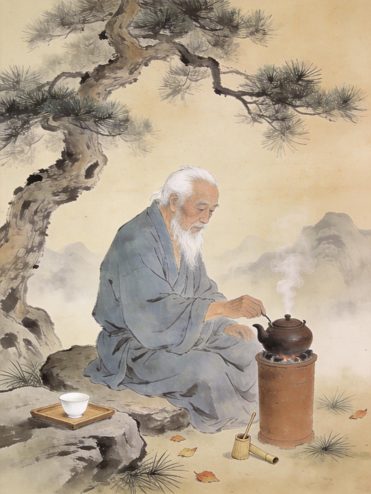 一盏茶里，见四季人间
松下听风，庭中赏梅，山寺闻钟，溪边嬉水——茶不在远，就在日