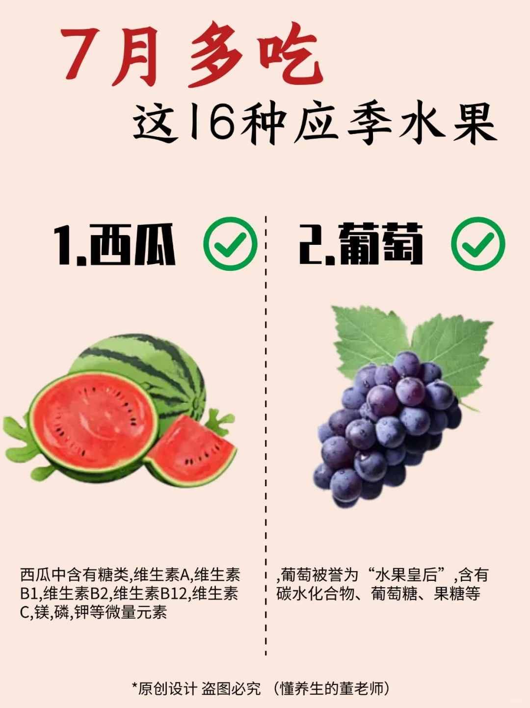 7月应季水果来咯～看看有没有你爱吃的水果