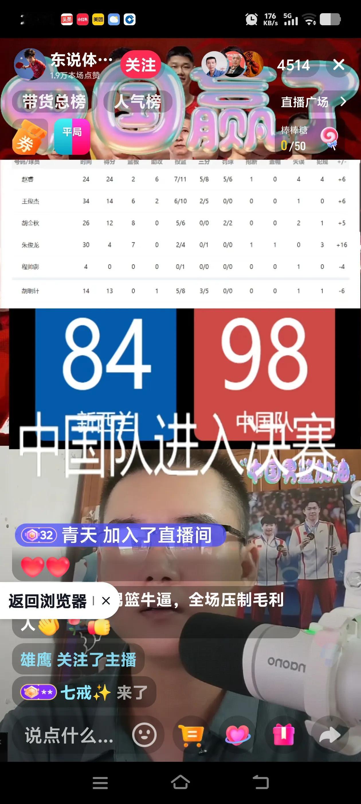 中国男篮在亚洲杯半决赛力克新西兰挺进决赛，这场胜利确实值得所有球迷振奋！在主力阵