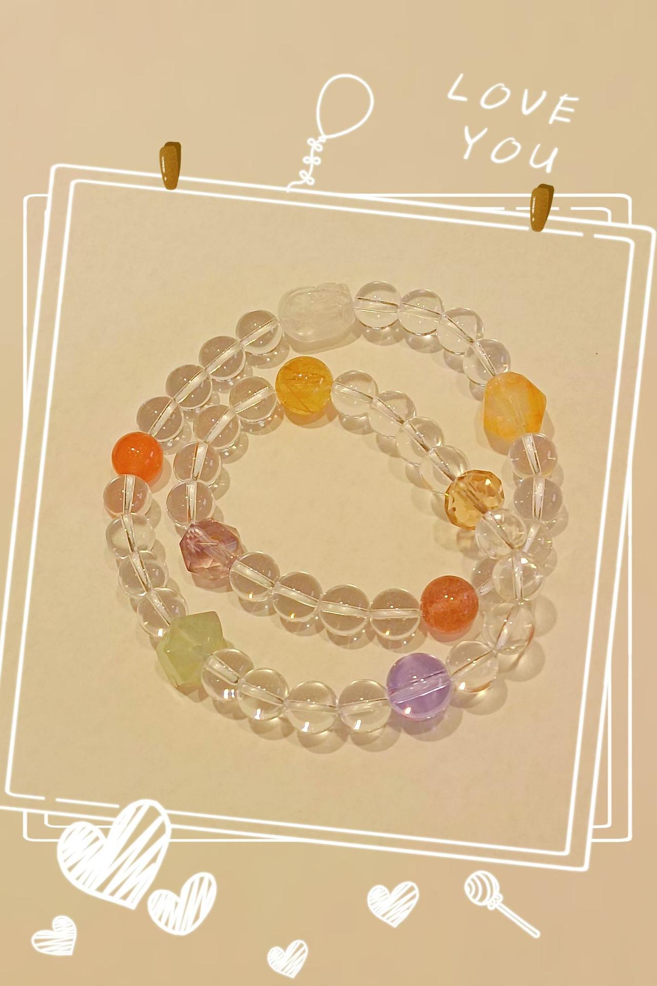 甜蜜爱意满满的手工串珠项链，送给心爱的人吧！💖💖💖