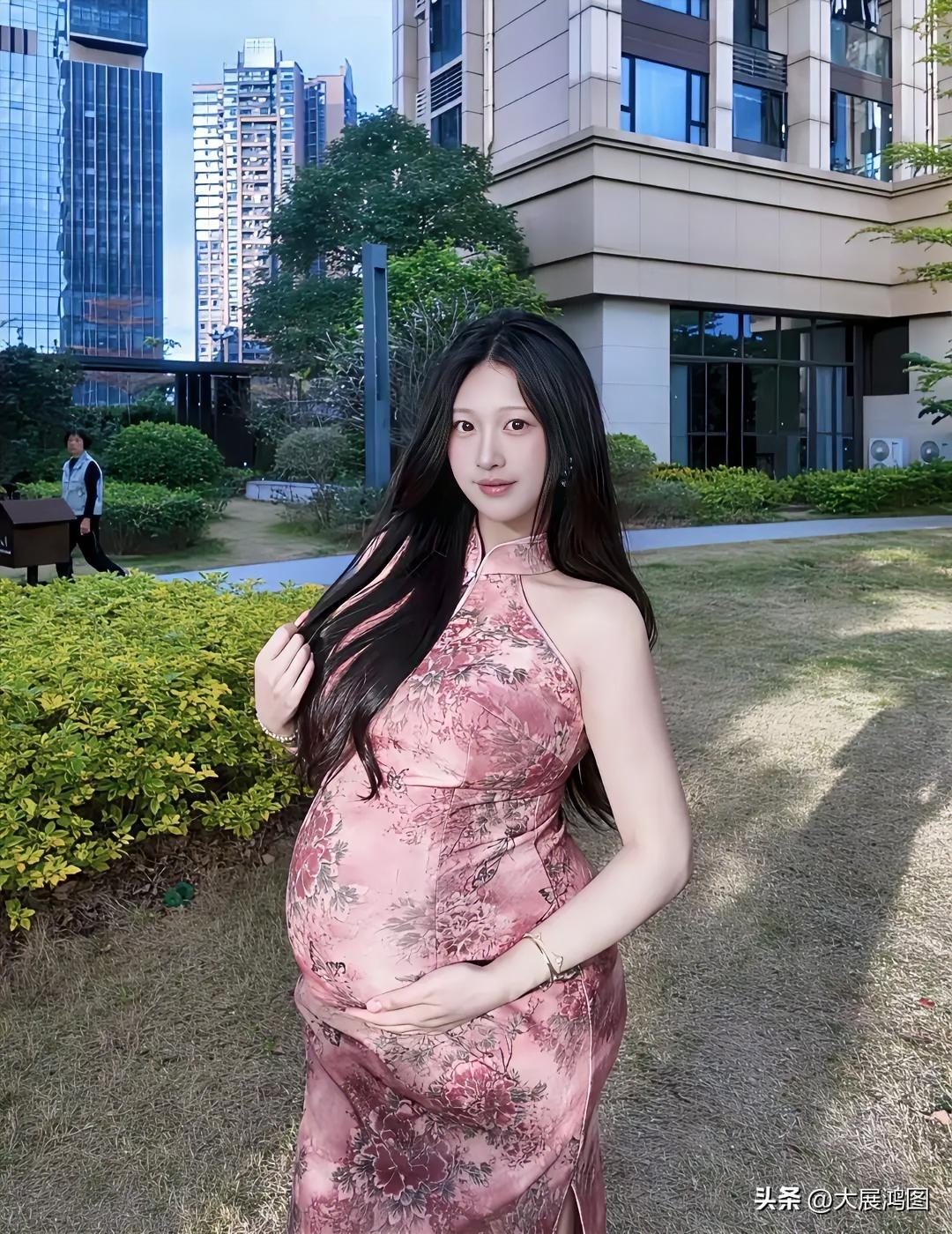 孕味照 | 温柔粉色长裙 | 都市孕妈妈 | 幸福时刻