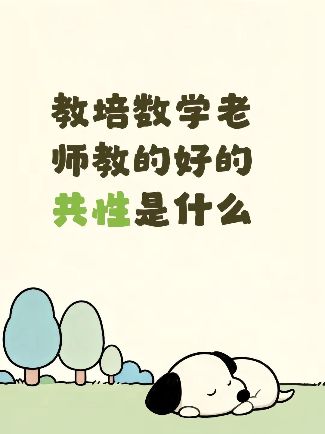 教培数学老师教的好的共性是什么