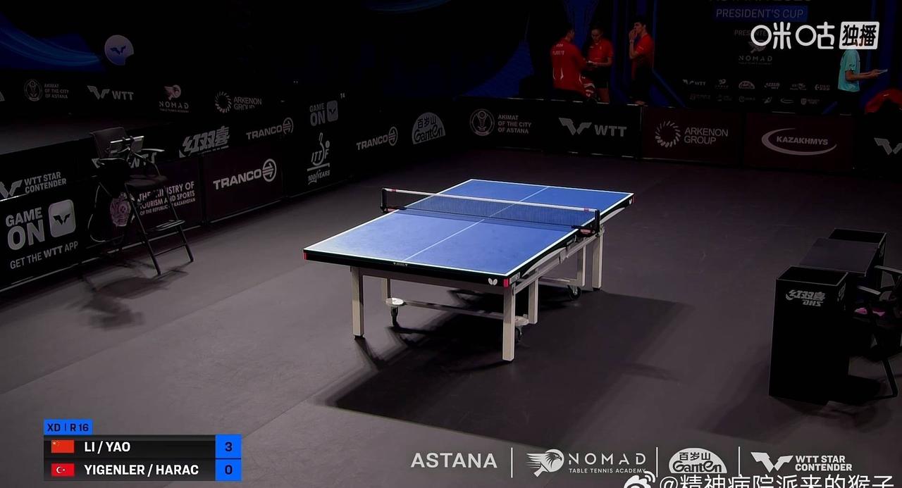 李和宸姚睿轩3比0伊根勒哈拉克（5，8，10）
晋级2026WTT阿斯塔纳球星挑