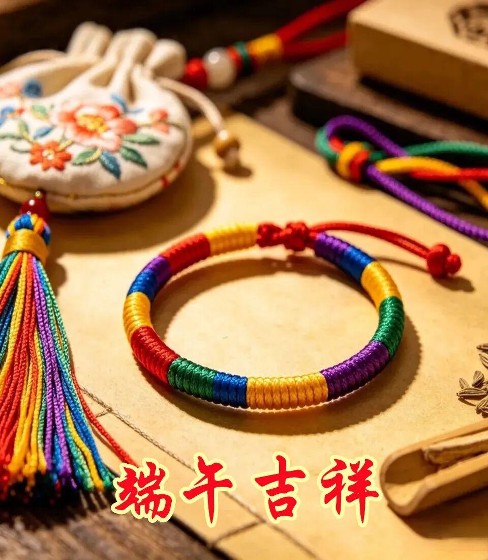 今日端午节

粽叶卷起千般暖，糯米藏下万种甜。

彩绳寄吉祥
悠悠艾草香
绵绵情