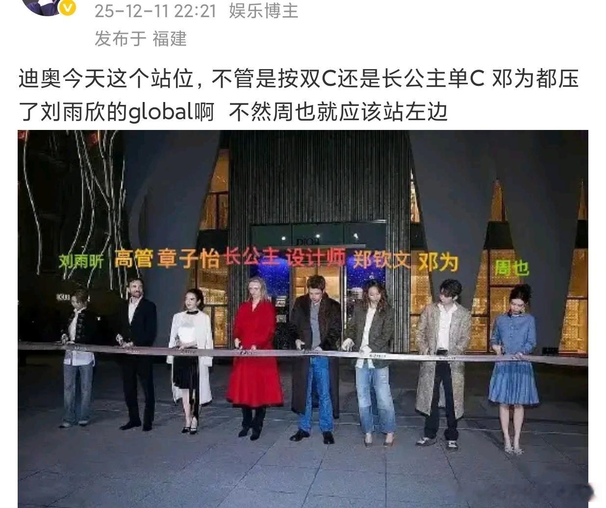 投：昨天🦅北京活动，邓为不光是男星中唯一参加剪彩仪式的，站位待遇还仅次于章子怡