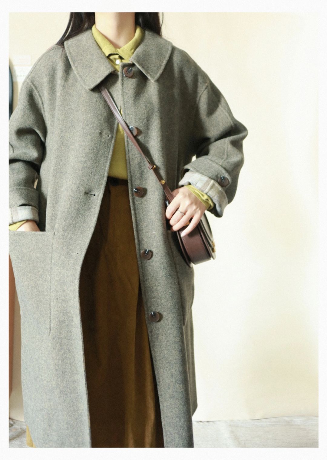 旧衣新搭～冬天必备牛角扣💼