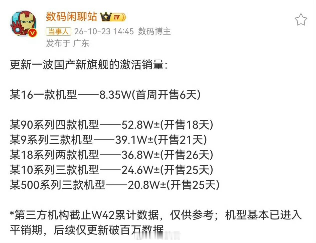 曝华为Mate90连续多周国产旗舰销量第一这波新款国产旗舰，目前卖的比较不错的三