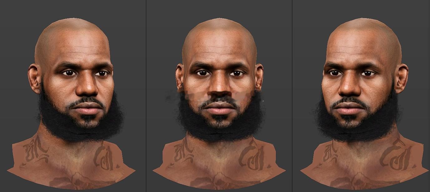 2K14 勒布朗-詹姆斯 面补  BALD VERSION TATS2kexe 