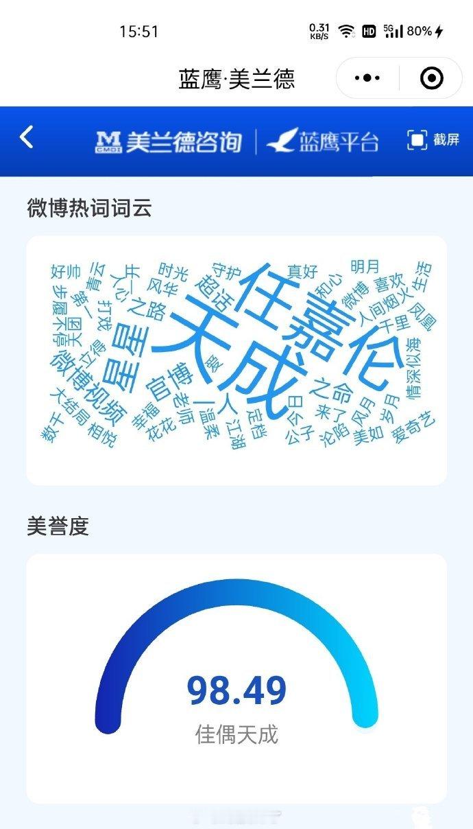 近一周任嘉伦《佳偶天成》曝光量仅为其他剧集14%，零宣发加持，网民评议度却达其他