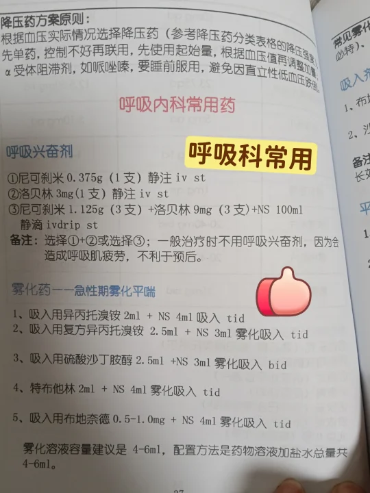 呼吸科常用大全good