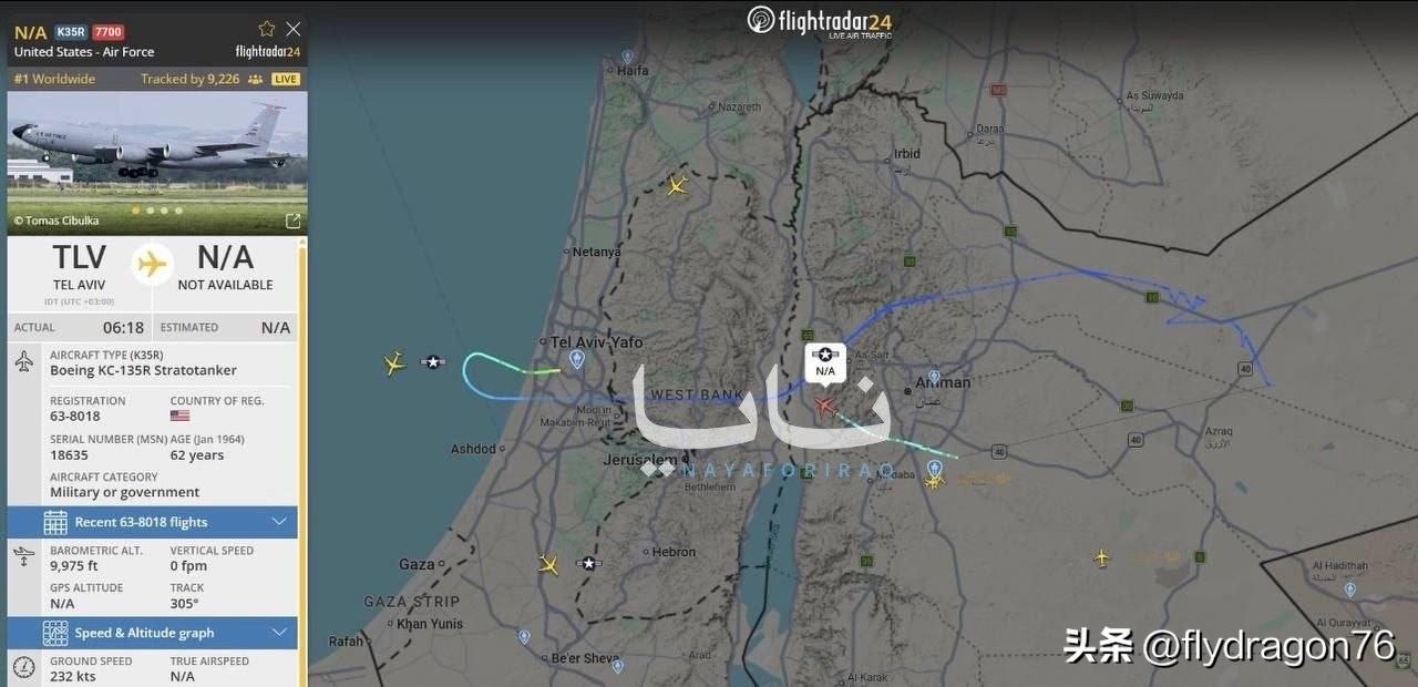 一架波音KC-135R“同温层油船”在伊拉克执行任务期间宣布进入紧急状态，并返航