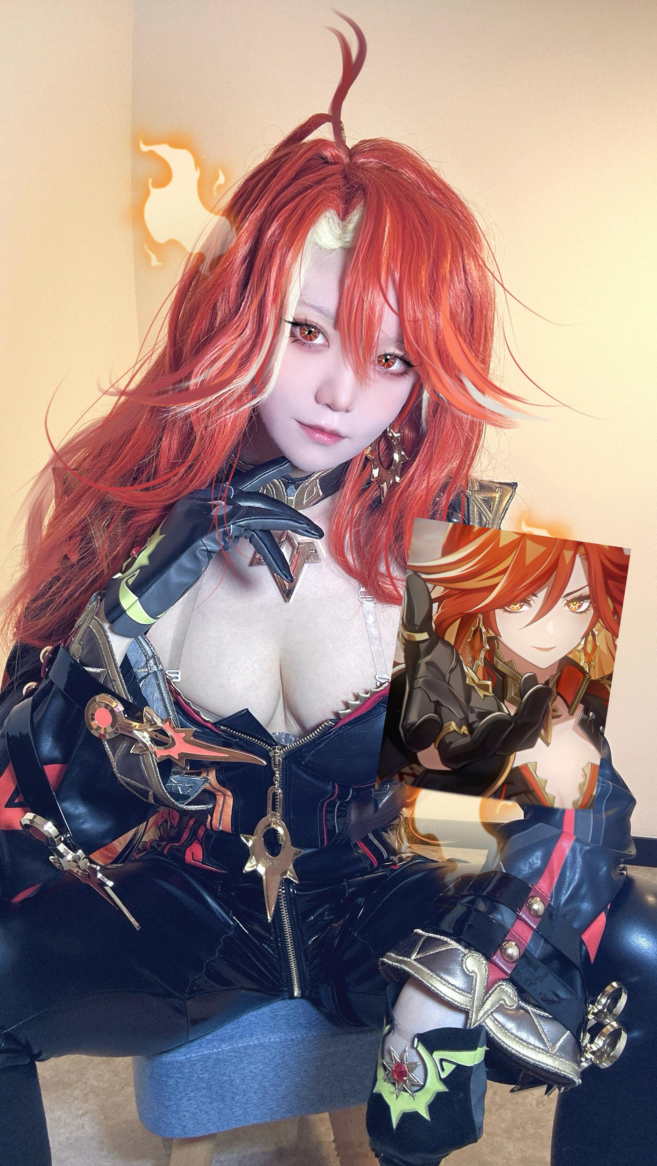 这位更是妈妈级别 COS[超话]  cosplay  原神  原神火神形象首曝 