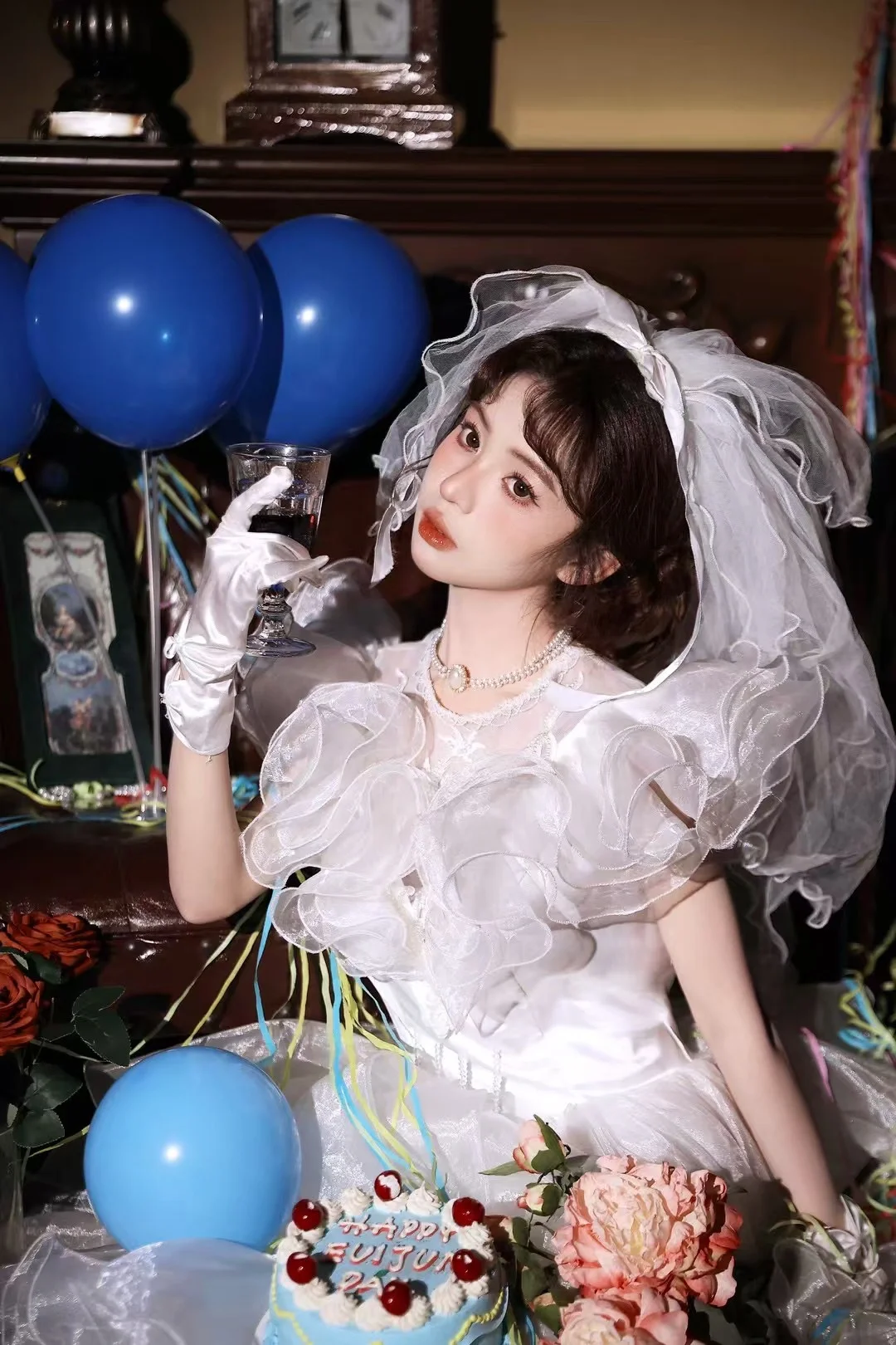 超级喜欢的法式复古婚纱写真