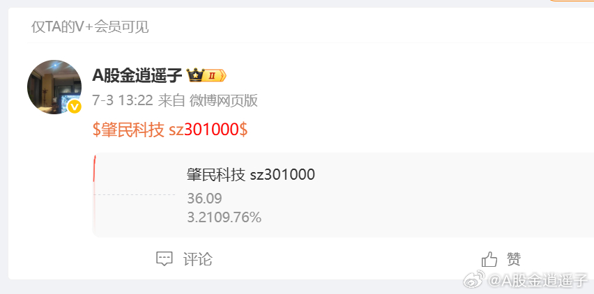 掌声   7月3号真ai共享的肇民科技 sz301000[股票] 昨天入的完美 